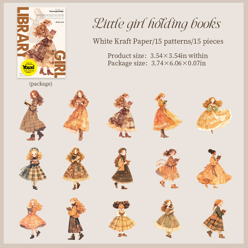 #02125 Library Girl Series Sticker