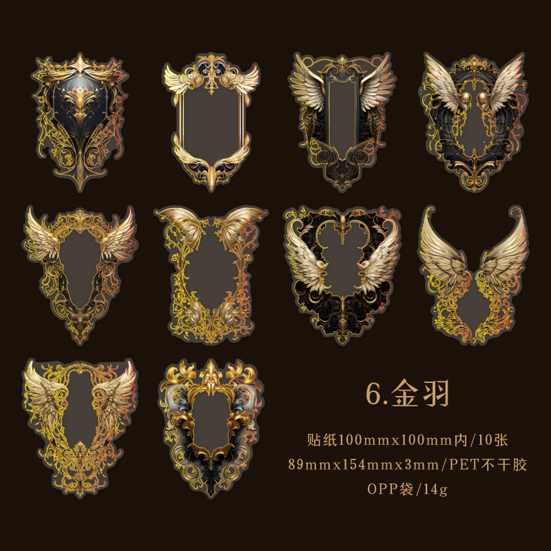 #02296 Golden Frame Series Sticker