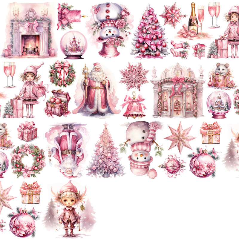 #M22 Customized PET Tape Pink Christmas
