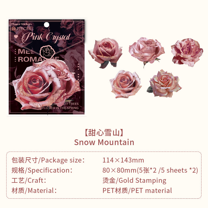 #02596 Gothic Golden Rose Series Sticker