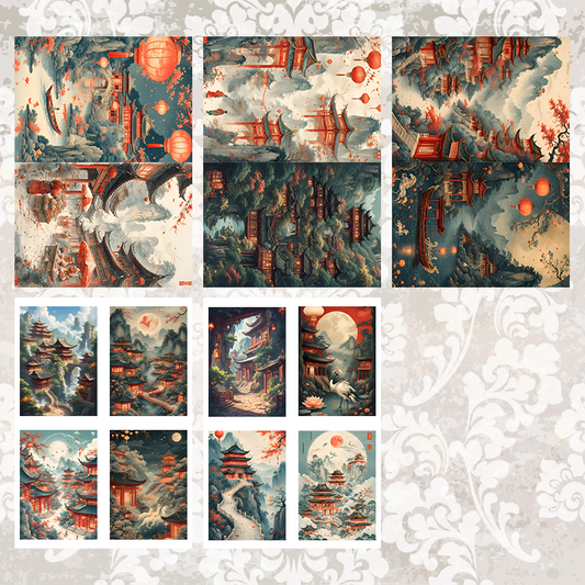 #5A66 POI Print A5 Cardstock Paper Set 10 Pcs