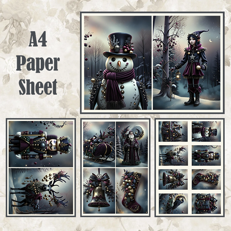 #4A67 POI Print A4 Cardstock Paper Set 5 Pcs