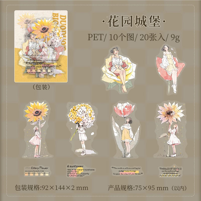 #02817 Girl and Dog Series Sticker