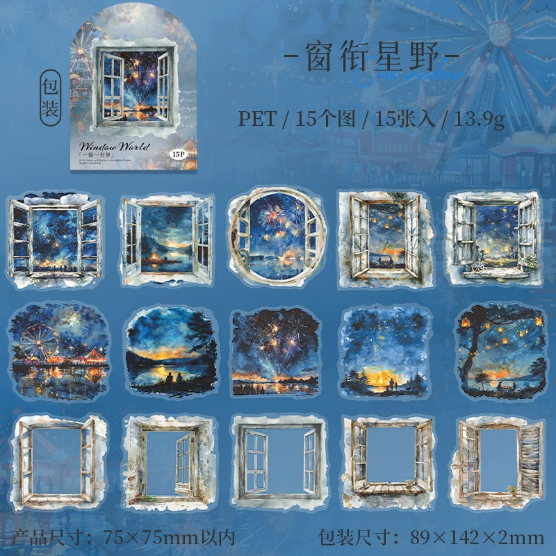 #02819 Scenery of the Window Series Sticker