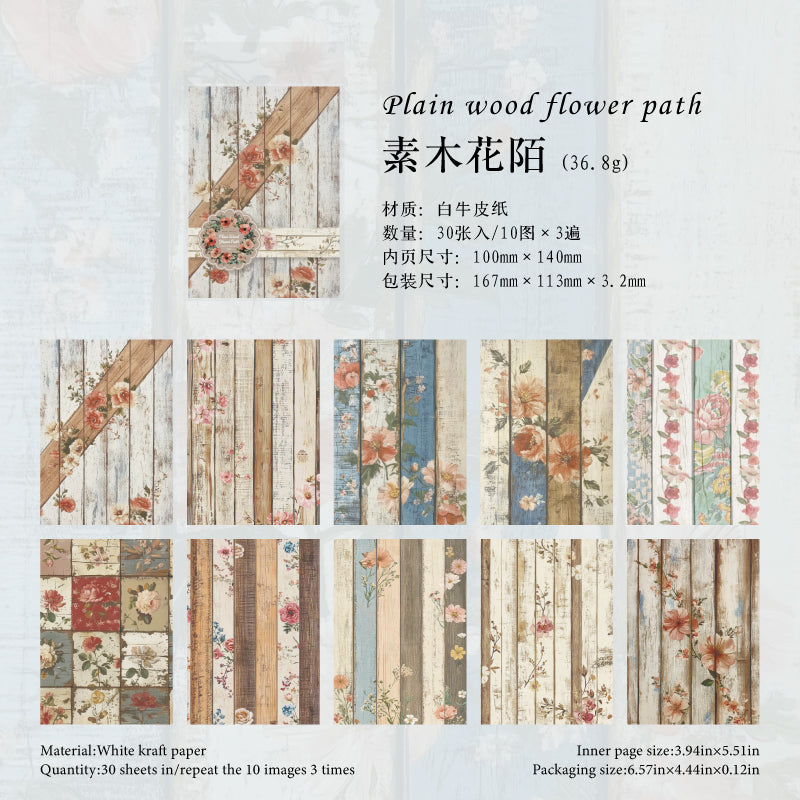 #02211 Flower on the WoodSeries Material Paper