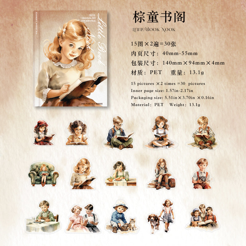 #02861 Vintage girl Series Sticker