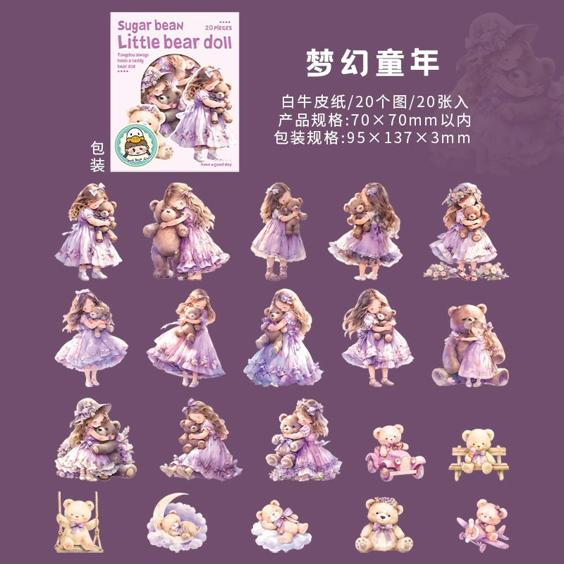 #02878 Girl with Doll Series Sticker