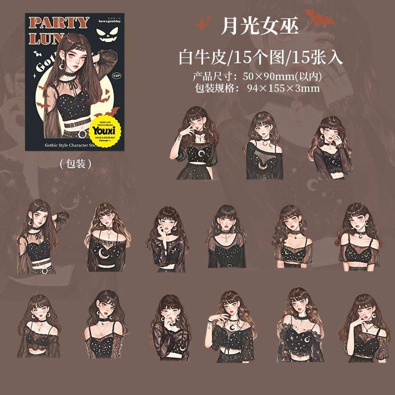 #02917 Gothic Girl Series Sticker