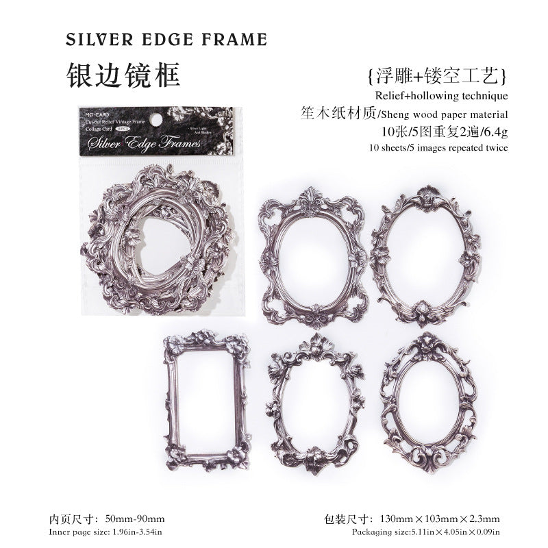#02127 Retro Silver Frame Series Sticker