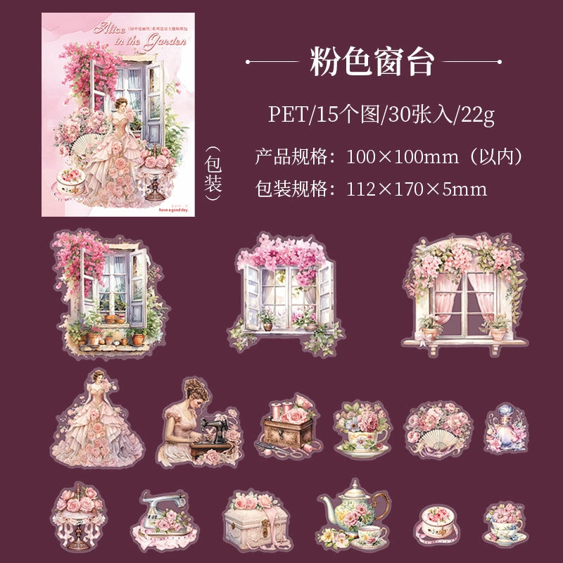 #02749 Alice in the Garden Series Sticker