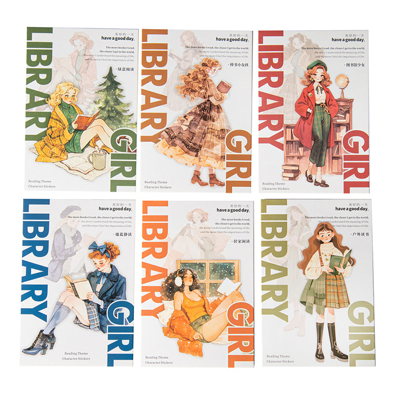 #02125 Library Girl Series Sticker