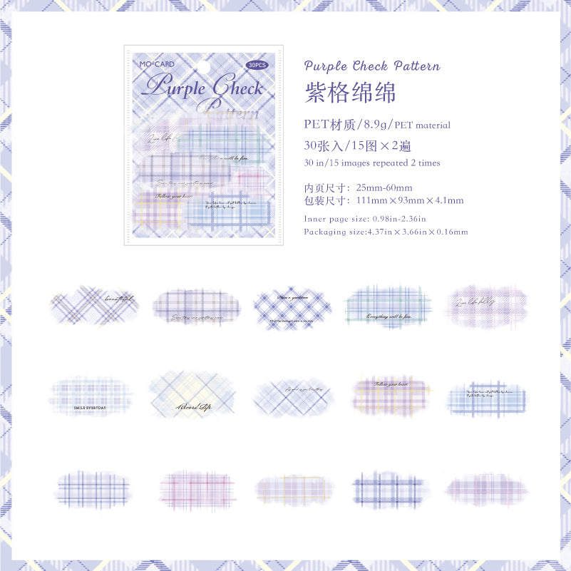 #02508 Washi Check Series Sticker