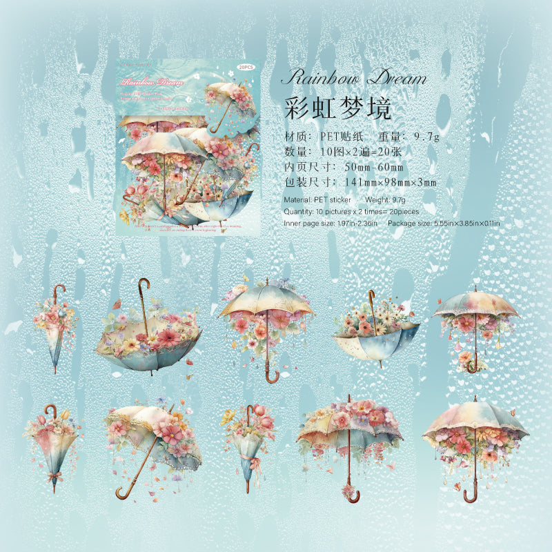 #02250 Flower Umbrella Series Sticker