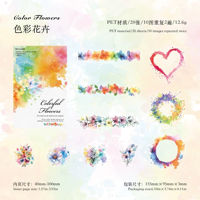 #02829 Water Color Series Sticker
