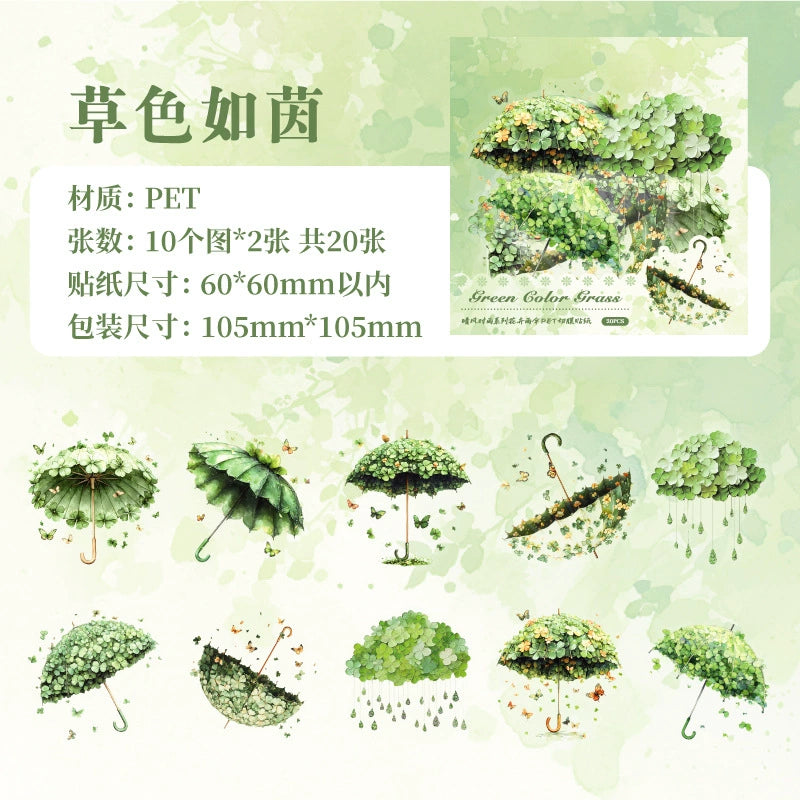#02685 Flower Umberlla Series Sticker