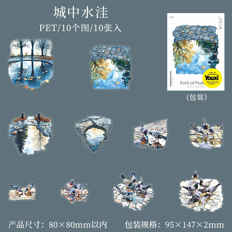 #02838 Water Puddle Series Sticker