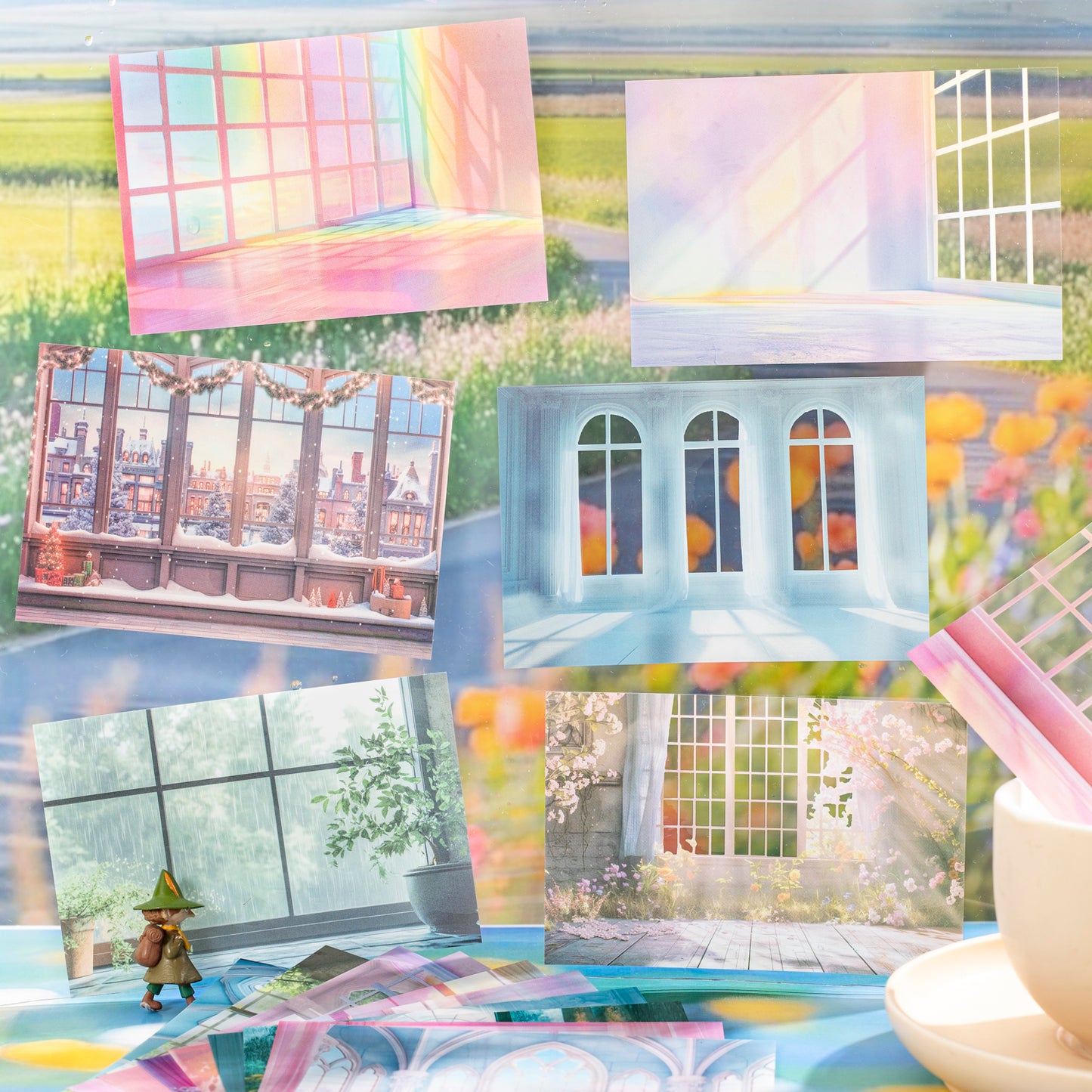 #02628 Beatutiful Window Scenery Series Sticker