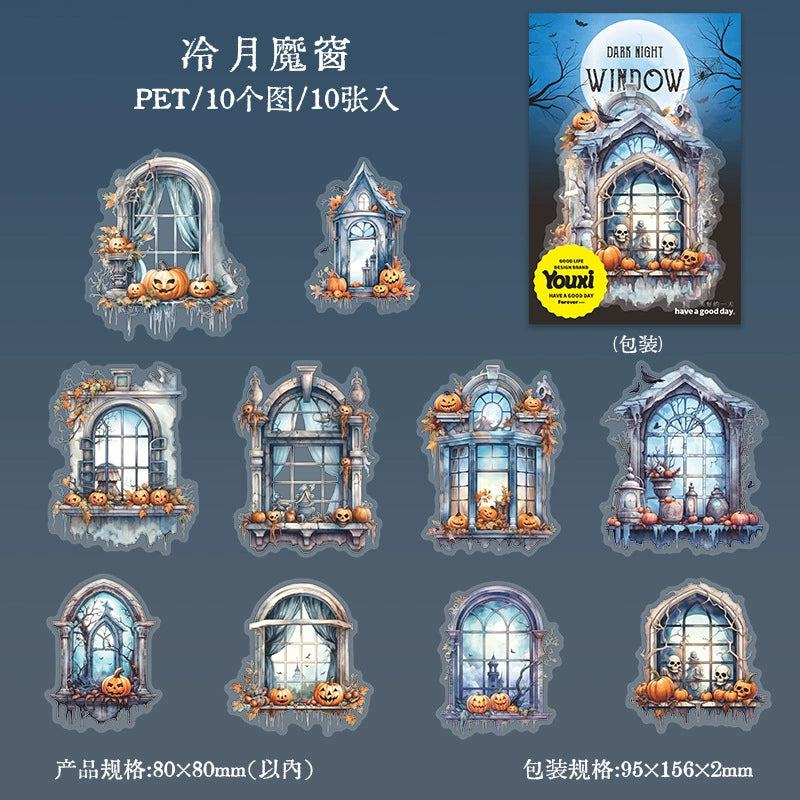 #02913 Halloween Window Series Sticker