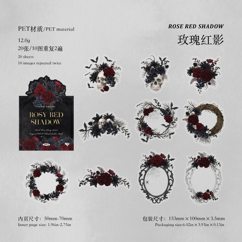#02697 Gothci Flower Series Sticker