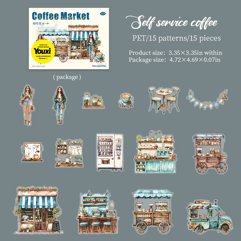 #02123 Coffe Market Series Sticker