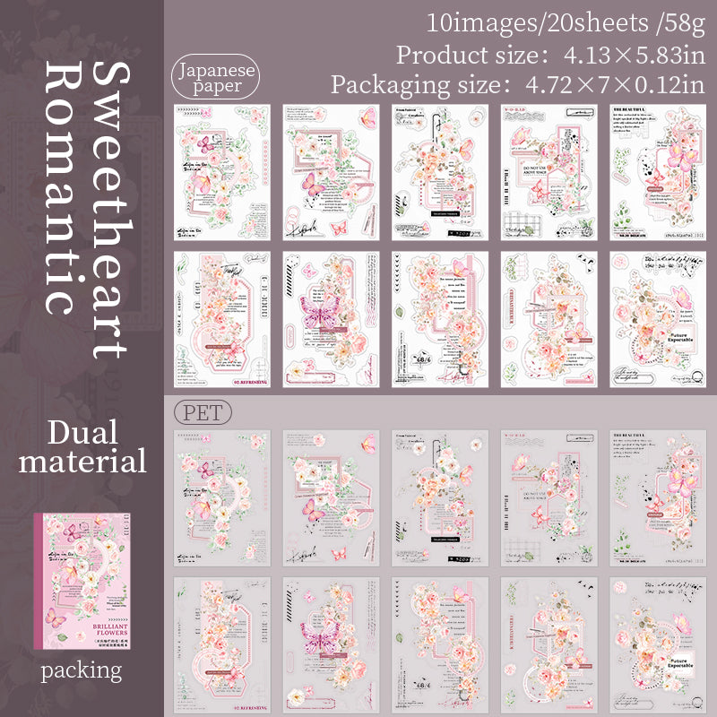#02310 Girl in Flower Series Sticker Material Paper