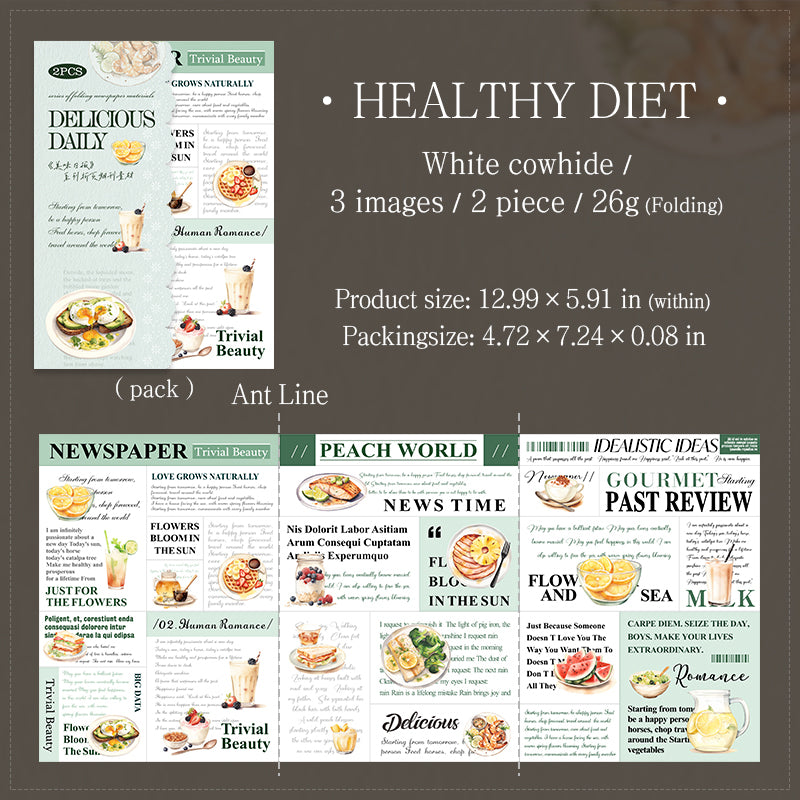 #02114 Delicacy in Newspaper Series Sticker