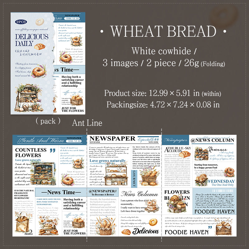 #02114 Delicacy in Newspaper Series Sticker