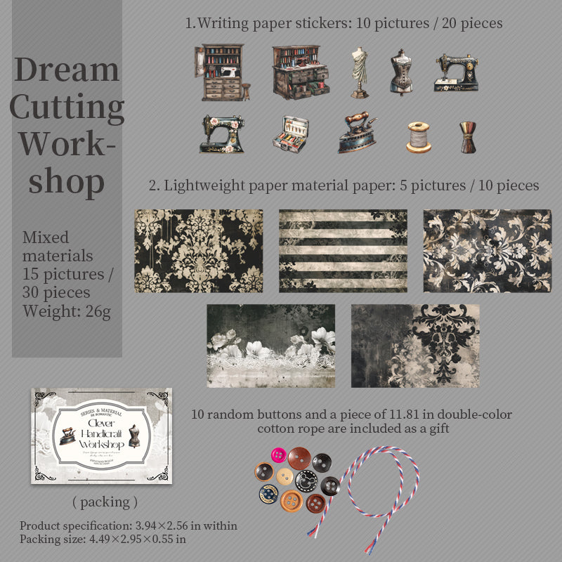 #02378 Stitching Theme Series Sticker/Paper