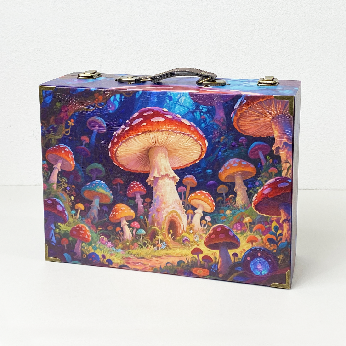#01071 Customized Pattern Wooden Suitcase