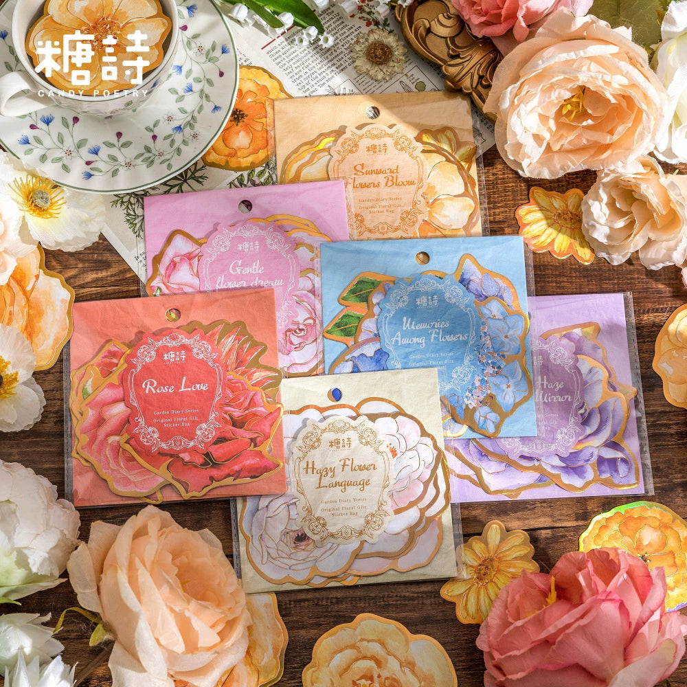 #02711 Flower Diary Series Sticker