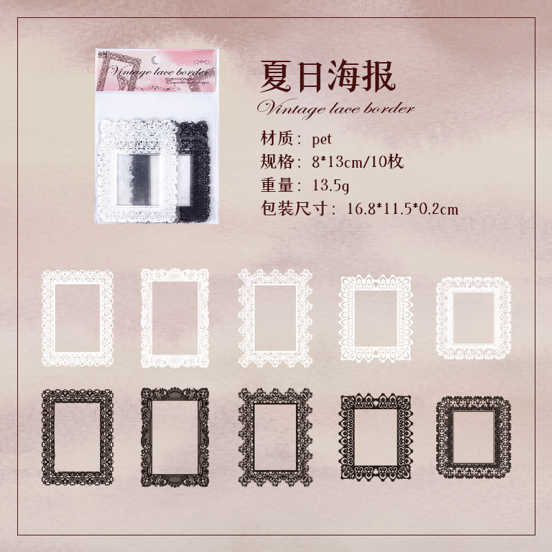 #02595 Lace Frame Series Sticker
