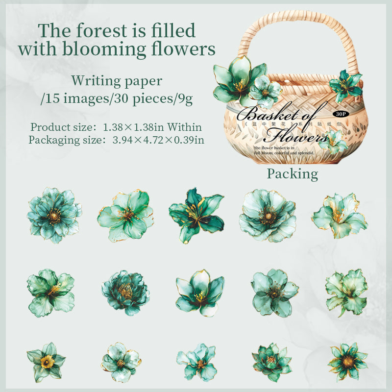 #02393 Flower Basket Series Sticker