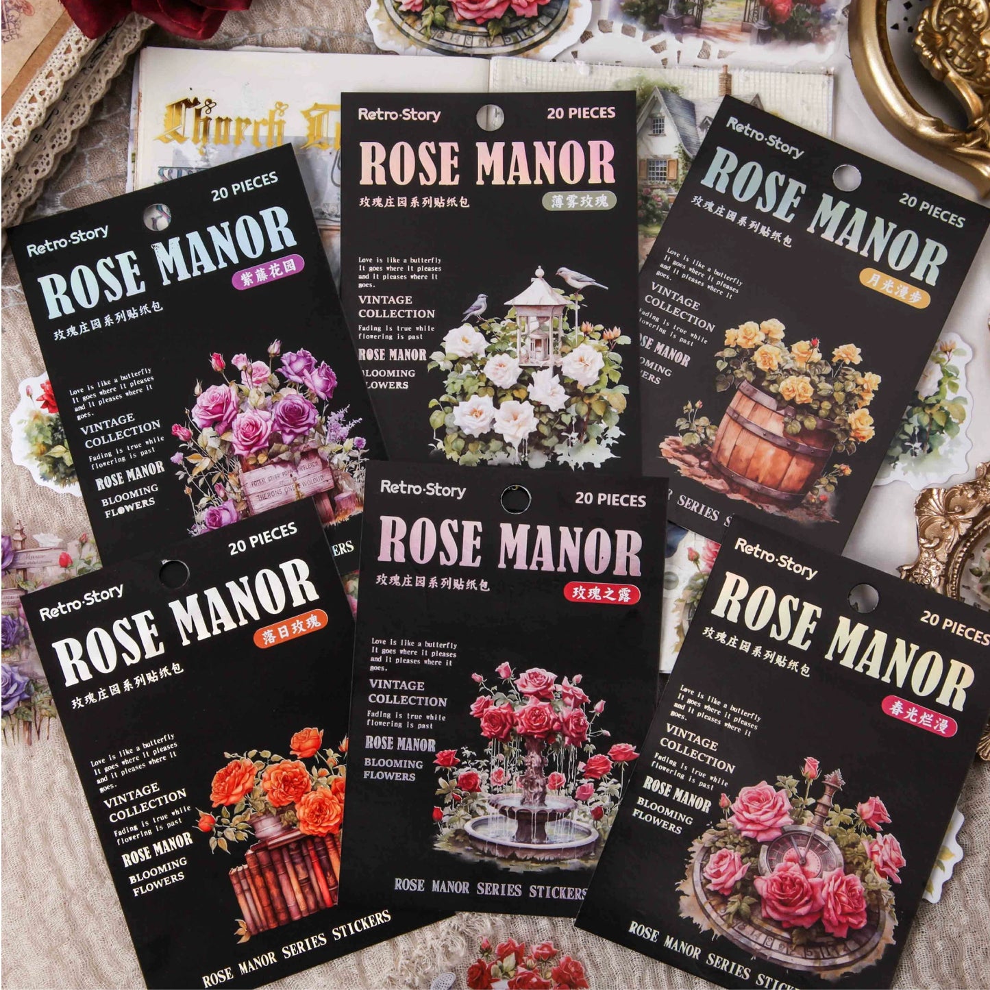 #02784 Rose Garden Series Sticker