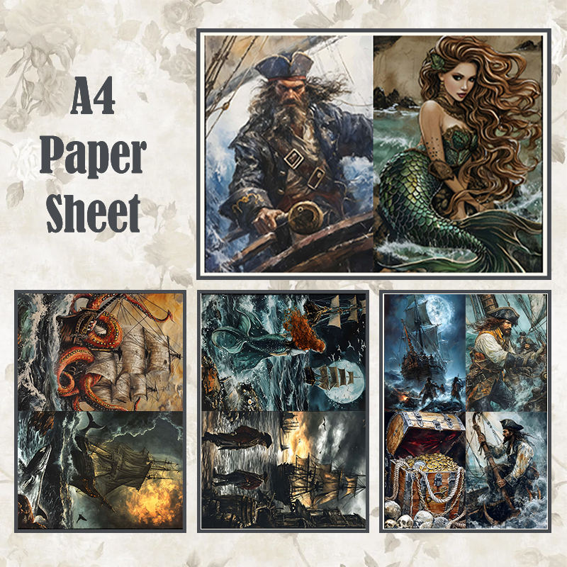 #4A78 POI Print A4 Cardstock Paper Set 4 Pcs