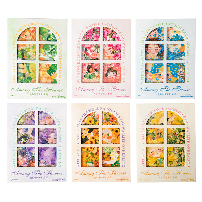 #02563 Girls in Flower Series Sticker