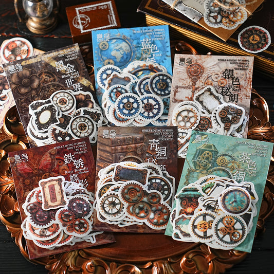 #02667 SteamPunk Time Series Sticker
