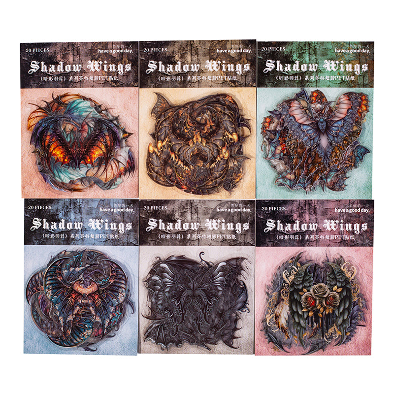 #02243 Gothic Wings Series Sticker