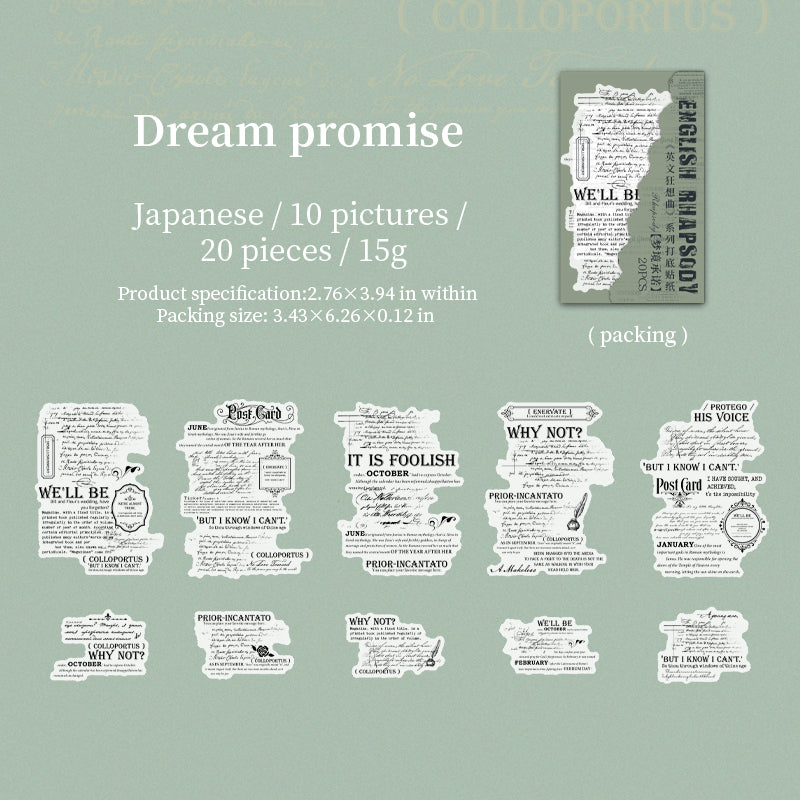 #02082 English Rhapsody Series Sticker