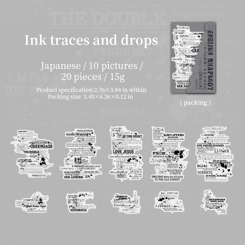 #02082 English Rhapsody Series Sticker