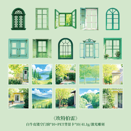 #02091 Windows/Houses Series Sticker and Material Paper