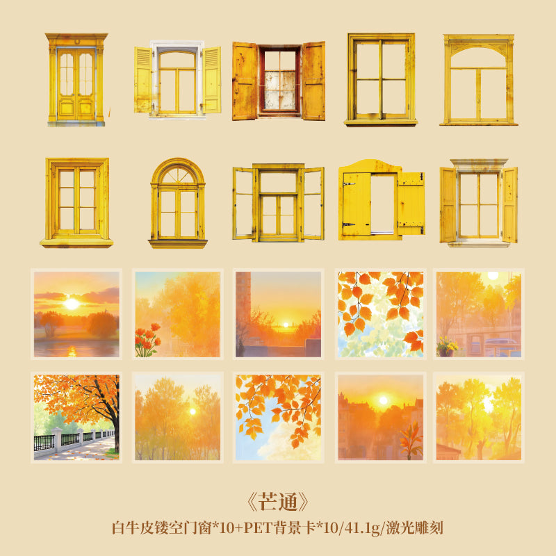 #02091 Windows/Houses Series Sticker and Material Paper