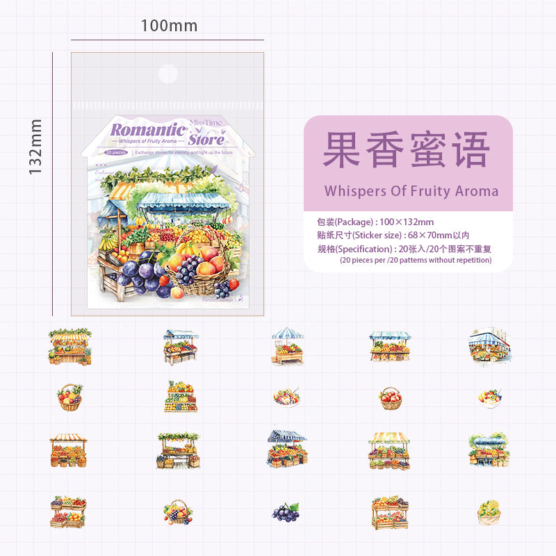 #02078 Romantic Shop Series Sticker