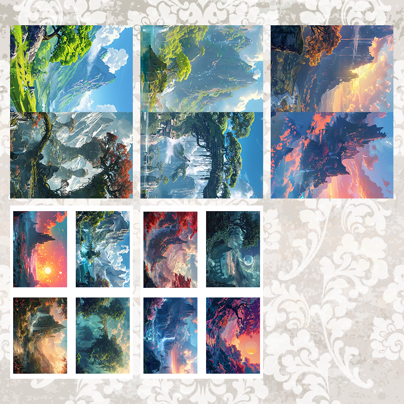 #5A82 POI Print A5 Cardstock Paper Set 10 Pcs