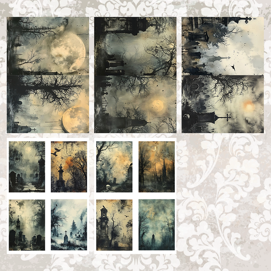 #5A84 POI Print A5 Cardstock Paper Set 10 Pcs