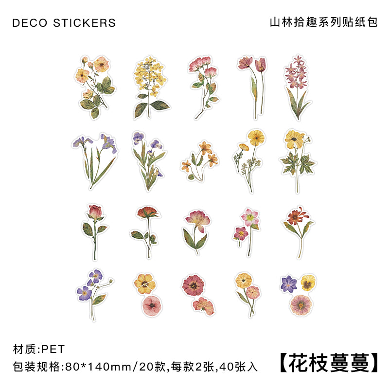 #02073 Old Time Garden Series Sticker