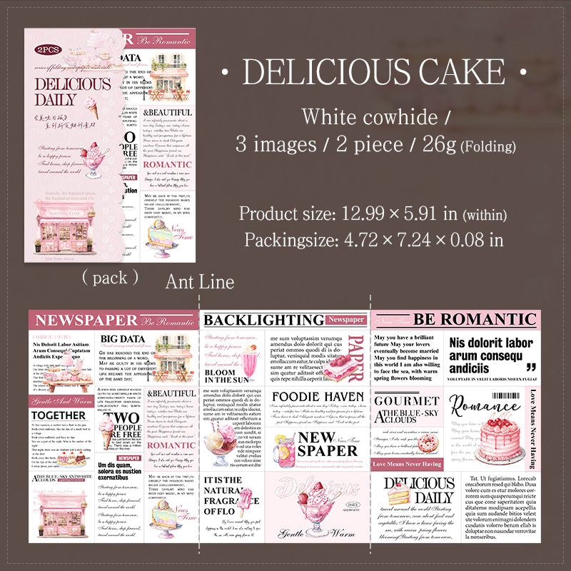 #02114 Delicacy in Newspaper Series Sticker