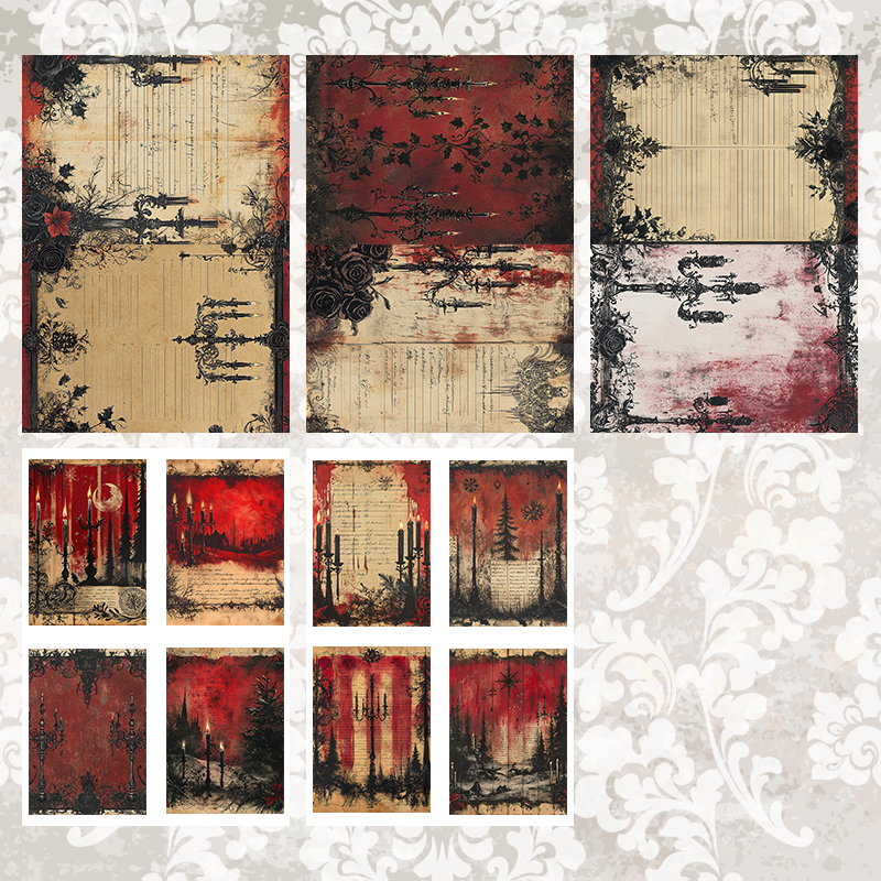 #5A87 POI Print A5 Cardstock Paper Set 10 Pcs