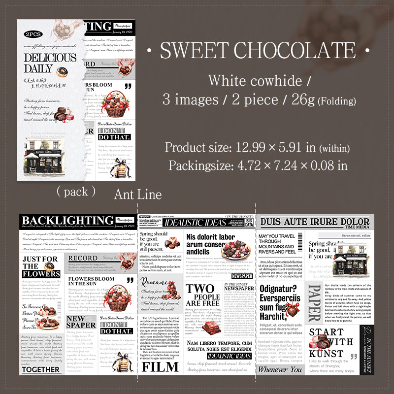 #02114 Delicacy in Newspaper Series Sticker