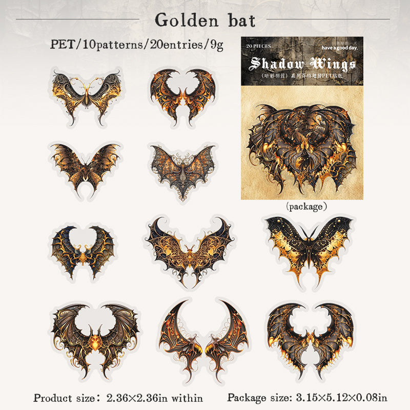 #02243 Gothic Wings Series Sticker