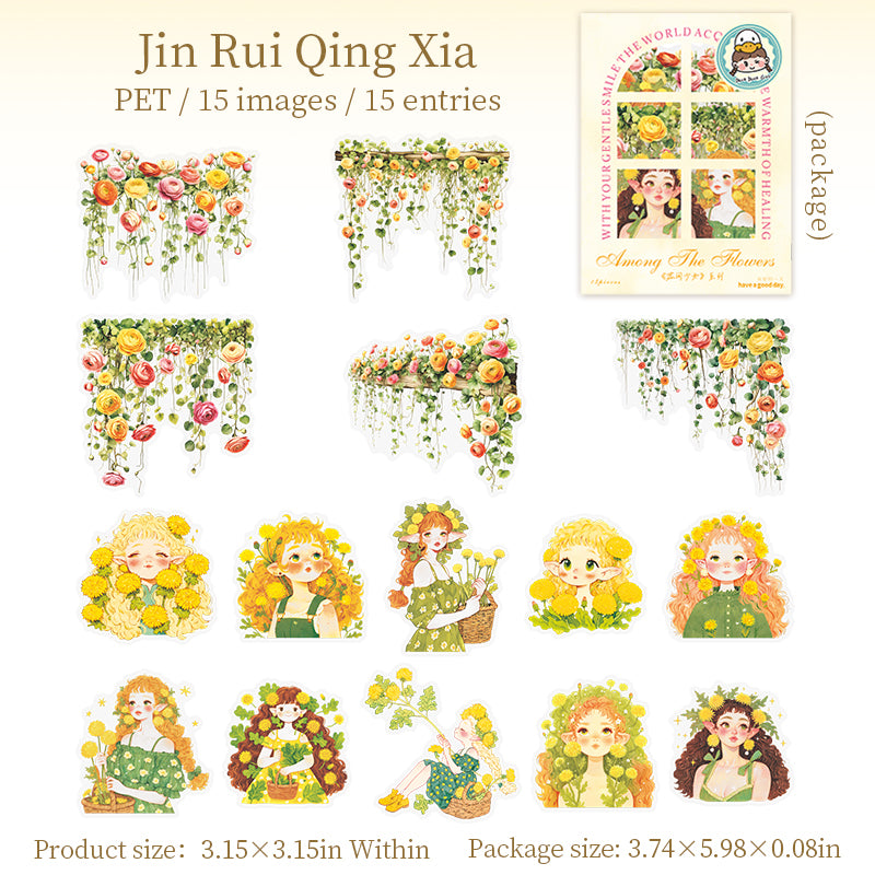 #02563 Girls in Flower Series Sticker